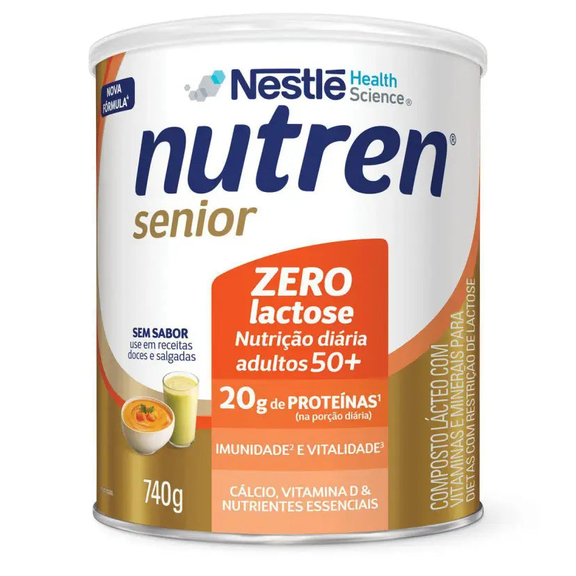Suplemento Alimentar Nutren Senior s/ Sabor Zero Lactose 740g