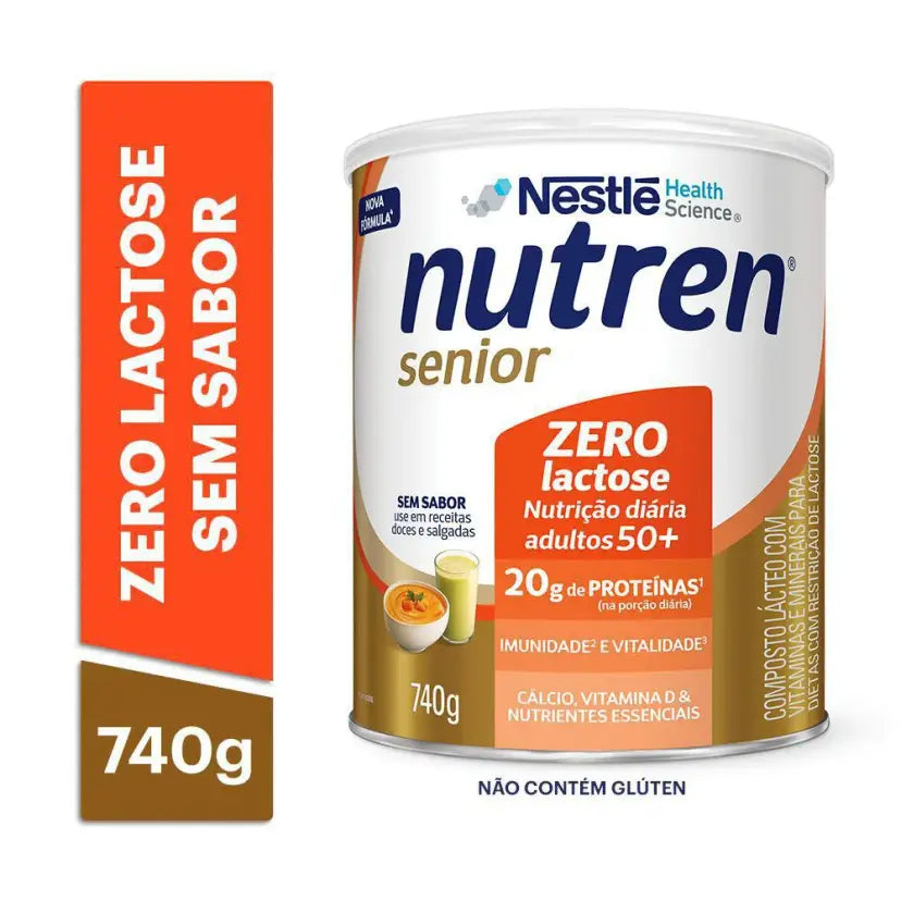 Suplemento Alimentar Nutren Senior s/ Sabor Zero Lactose 740g