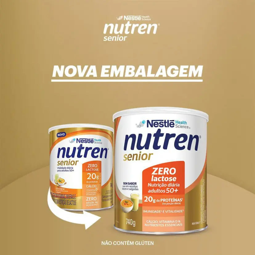 Suplemento Alimentar Nutren Senior s/ Sabor Zero Lactose 740g