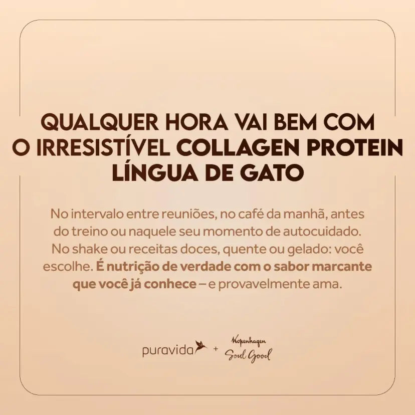 Proteína do Colágeno Puravida Collagen Protein Língua de Gato 450g