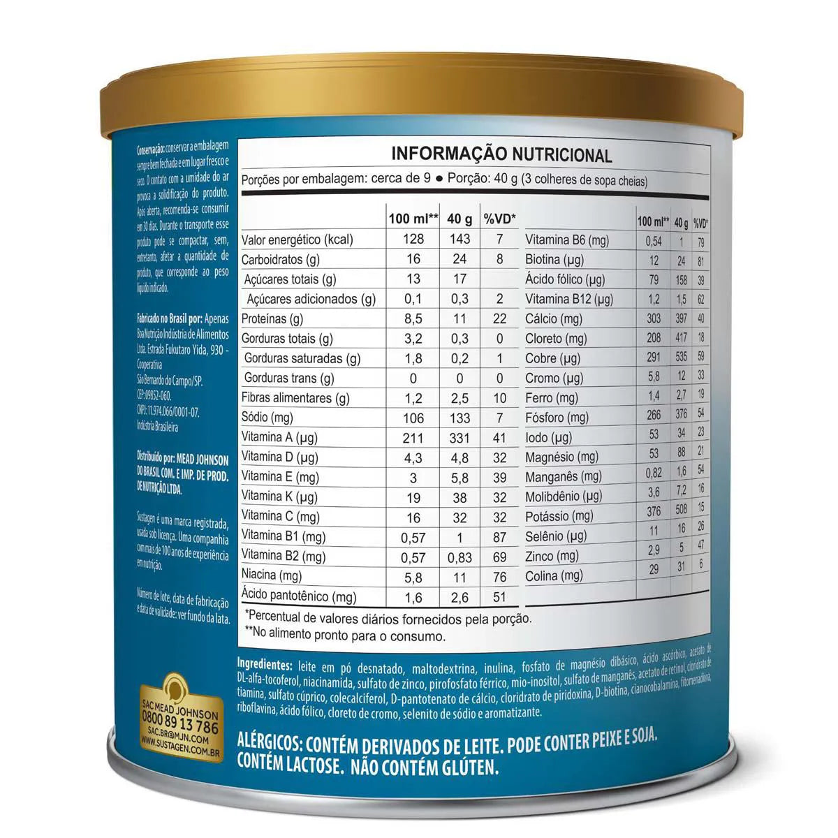 Complemento Alimentar Sustagen Senior Adultos 50+ Baunilha 370g