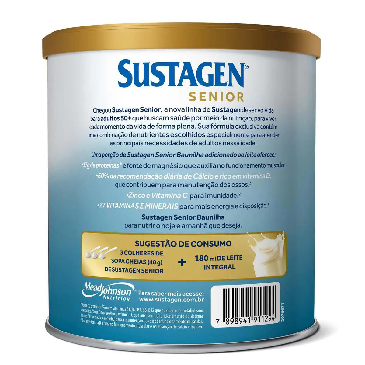 Complemento Alimentar Sustagen Senior Adultos 50+ Baunilha 370g
