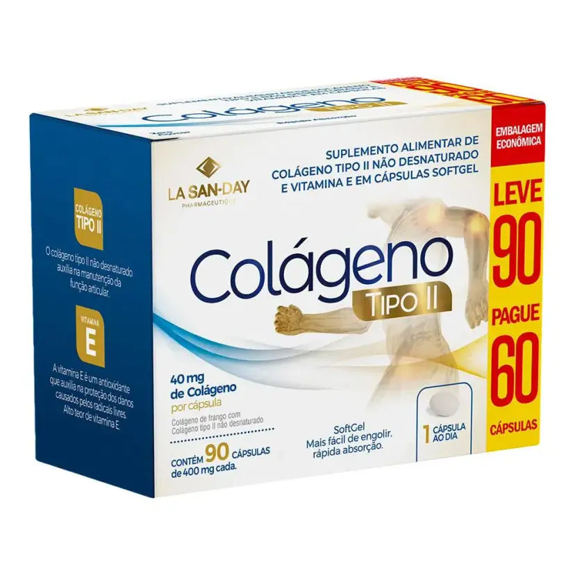 Kit 2 Suplementos Colágeno Tipo 2 90 cápsulas - La San Day