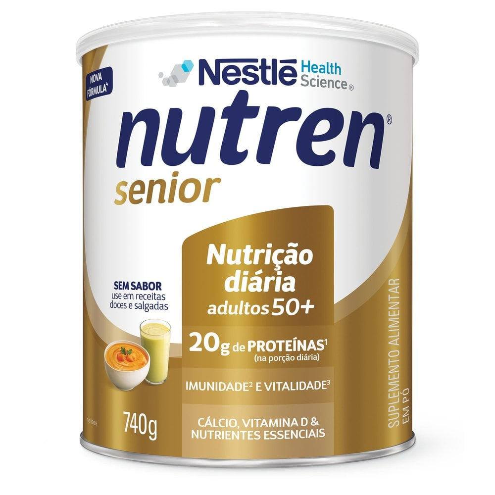 Suplemento Alimentar Nutren Sênior 50+ Sem Sabor 740g